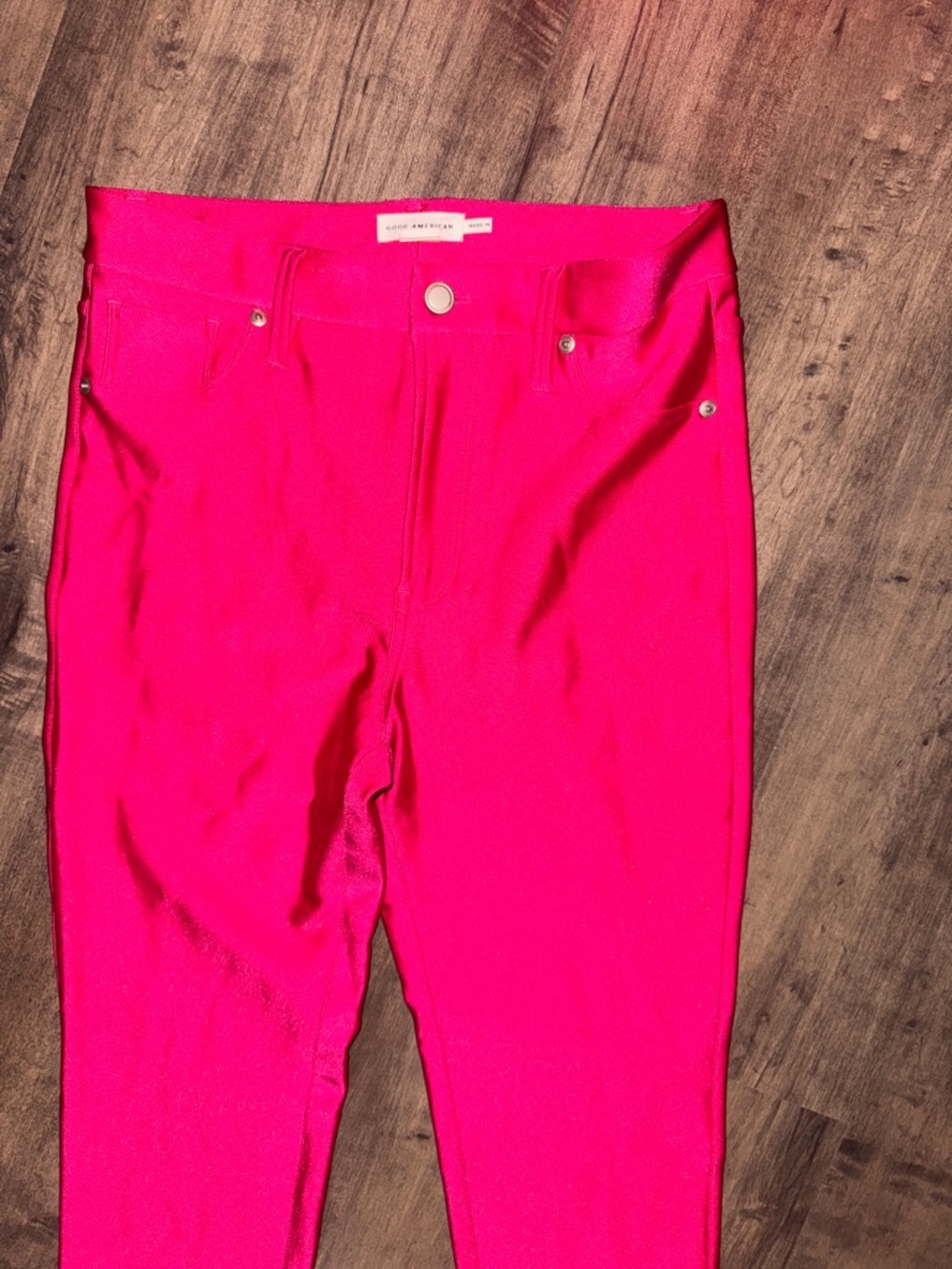 Good American Power Stretch Pull-On Skinny Ballerina Pink Sold Out Sz 4/27